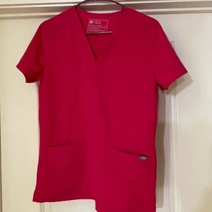 Figs limited edition hot pink scrub top
